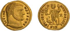 Roman Empire Licinius I. Aureus. 308-324 AD. Aureus, 5.30g (7h). Siscia, c. 316 AD. Obv: LICINI - VS P F AVG Head laureate right. Rx: IOVI CONSE - RVATORI AVG Jupiter standing left holding Victory on 