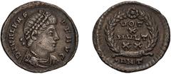 Roman Empire Valens. Reduced Siliqua. 364-378 AD. Reduced Siliqua, 2.03g (6h). Antioch, 367-75 AD. Obv: D N VALENS - P F AVG Pearl-diademed, draped, cuirassed bust right, seen from front. Rx: VOT / X 