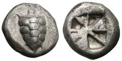 AEGINA. Silver stater (12.09 gm). Attica, Aegina, Ca. 525/20-500 BC. Sea turtle of "proto-tortoise" type, with segmented carapace / "Union Jack" incuse, four quarters filled or partially filled. Arnol
