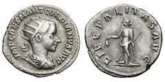Gordian III, Lot of 3 antoniniani, Antioch mint, with engraving errors in their legends. (238-244 AD). . Comprising (a) Silver antoninianus, 4.08 gm, Antioch, ca. 239 AD, IMP CAES M ANT GORDIANVS AVG,