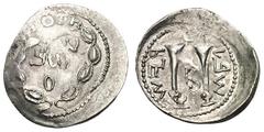 Bar Kokhba. 132-135 AD. Zuz (Drachm), 3.41g. . , Year 2, 133/134 AD. Obv: Paleo-Hebrew inscription of three letters (Sma) formed in a triangle, in a wreath of thin branches wrapped around eight almond