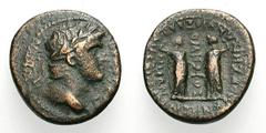 Mixed lot. One Greek AE, thirteen Roman Provincial AE, one plated didrachm. . MFA no. 64.1188. Nero, Laodicea in alliance with Smyrna, AE 24, SNG von Aulock 3877 (this coin), RPC 2928; purchased from 