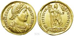 Roman Imperial Coins VALENTINIAN I (364-375). GOLD Solidus. Constantinople. Obv: D N VALENTINIANVS P F AVG. Rosette-diademed, draped and cuirassed bust right. Rev: RESTITVTOR REI PVBLICAE / (star) CON