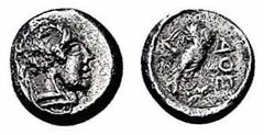 ATHEN. Hemidrachme. 5./4. Jh. Behelmter Athenakopf r. Rs: Eule r., dahinter Olivenzweig. 2,09g. Vs. verprägt. Unediert?   ss