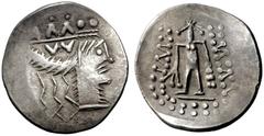 KELTEN, DONAUKELTEN, IMIT. D. TETRADR. V. THASOS. Tetradrachme. Stilisierter Dionysoskopf mit Efeukranz r. Rs: "Herakles" steht frontal. Stark stilisierte Darstellung mit Rippenlegende. Keule und Löwe