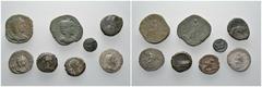 LOTS Verschiedene antike Münzen:AE-14 mm aus Athen, AE-20 mm des Seleukos IV., romano-kampanische AE-2 Litren, AE-19 mm des Domitian aus Alexandria sowie 2 Antoniniane und 2 Sesterzen der Otacilia Sev