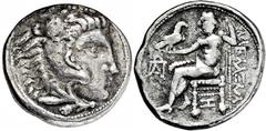 KELTEN, DONAUKELTEN, IMIT. D. TETRAD. ALEXANDERS III. Tetradrachme. Herakleskopf mit Löwenfell r. Rs: Zeus thront l. mit Adler und Langzepter. Monogramme. OTA -, vgl. 571,1. Kostial -. Lukanc-. 17.08g