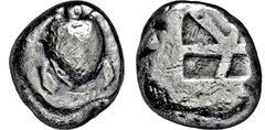 GRIECHISCHE MÜNZEN, GRIECHISCHES MUTTERLAND, AIGINA Stater. 500-480. Seeschildkröte. Rs: Unregelmäßig geteiltes Quadratum incusum. SNG COP. vgl. 503. SNG München 544. SNG Delepierre 1705 f. 11.79g, Rs