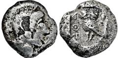 GRIECHISCHE MÜNZEN GRIECHISCHE MÜNZEN, GRIECHISCHES MUTTERLAND, ATTIKA, ATHEN. Tetradrachme. 510-480. Athenakopf mit attischem Helm r. Rs: Eule l., dahinter Olivenzweig. SNG COP. -. Svoronos -, vgl. T