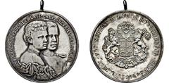German and Habsburg Coins STUTTGART, STADT Medaille 1889 Festschießen 25Jahre König {\i Karl I. von Württemberg} (36,1 mm). Dazu Medaille 1897 XVI. Württ. Landesschießen mit Büste König {\i Wilhelm II