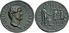 World Coins ITALIEN Paduaner o.J. (nach Giovanni dal Cavino) auf Kaiser Otho (69 n. Chr.). Dessen Büste rechts. Rs: Kaiser reicht Soldaten mit Feldzeichen über einem Brandaltar die Hand. Matzke I.43. 