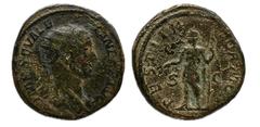Roman Empire Alejandro Severo. Dupondio. 228 d.C. Roma. (RIC 601). Anv.: Cabeza radiada de Alejandro Severo a derecha, alrededor leyenda: IMP SEV ALEXANDER AVG. Rev.: Alejandro Severo a izquierda port