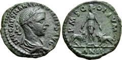 Roman Provincial Coins MOESIA SUPERIOR. Viminacium. Gordian III (238-244). Ae. Dated CY 2 (240/1). Obv: IMP CAES M ANT GORDIANVS AVG. Laureate, draped and cuirassed bust right. Rev: P M S COLIVM (sic!