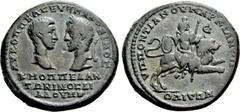 Roman Provincial Coins MOESIA INFERIOR. Marcianopolis. Macrinus, with Diadumenian (217-218). Ae Pentassarion. Pontianus, legatus consularis. Obv: AY K OΠΠEΛ CEVH MAKPEINOC K M OΠΠEΛ ANTΩNINOC ΔIAΔOVME