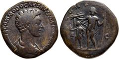 Roman Imperial Coins COMMODUS (Caesar, 166-177). Sestertius. Rome. Obv: L AVREL COMMODO CAES AVG FIL GERM SARM. Bare-headed and draped bust right. Rev: IOVI CONSERVATORI / S - C. Jupiter standing left