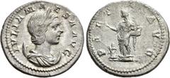 Roman Imperial Coins JULIA MAESA (Augusta, 218-224/5). Antoninianus. Rome. Obv: IVLIA MAESA AVG. Draped bust right, wearing stephane and set upon crescent. Rev: PIETAS AVG. Pietas standing left, holdi