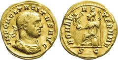 Roman Imperial Coins TACITUS (275-276). Aureus. Serdica. Obv: IMP C M CL TACITVS AVG. Laureate, draped and cuirassed bust right. Rev: ROMAE AETERNAE / S C. Roma seated left on throne, holding spear an