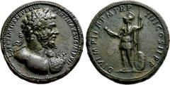 Roman Imperial Coins SEPTIMIUS SEVERUS (193-211). Medallion. Rome. Obv: L SEPTIMIVS SEVERVS PERTINAX AVG IMP VII. Laureate bust right, wearing aegis. Rev: DIVI M PII F P M TR P IIII COS II P P. Roma s