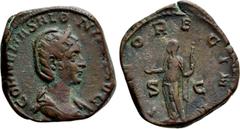 Roman Imperial Coins SALONINA (Augusta, 254-268). Sestertius. Rome. Obv: CORNELIA SALONINA AVG. Draped bust right. Rev: IVNO REGINA / S - C. Juno standing left with patera and sceptre. MIR 228d; RIC 4