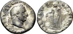 Roman Imperial Coins VITELLIUS (69). Denarius. Rome. Obv: A VITELLIVS GERM[...]. Laureate head right. Rev: LIBERTAS RESTITVTA. Libertas standing facing, head right, holding pileus and sceptre. Cf. RIC
