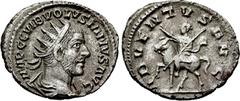 Roman Imperial Coins VOLUSIAN (251-253). Antoninianus. Antioch. Obv: IMP C C VIB VOLVSIANVS AVG. Radiate, draped and cuirassed bust right. Rev: ADVENTVS AVG. Volusian on horseback left, raising right 