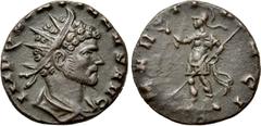 Roman Imperial Coins QUINTILLUS (270). Antoninianus. Mediolanum. Obv: IMP QVINTILLVS AVG. Radiate, draped and cuirassed bust right. Rev: MARTI PACI / P. Mars standing facing, head left, holding spear 