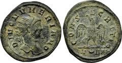 Roman Imperial Coins DIVUS NUMERIAN (Died 284). Antoninianus. Rome. Struck under Carinus. Obv: DIVO NVMERIANO. Radiate head right. Rev: CONSECRATIO / K (pellet-in-crescent) AA. Eagle standing facing, 