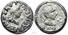 Roman Provincial Coins KINGS OF BOSPORUS. Sauromates III, with Severus Alexander (229/30-231/2). Base EL Stater. Dated Bosporan Era 527 (AD 230/1). . Obv: ΒΑϹΙΛЄωϹ ϹΑΥΡΟΜΑΤΟΥ . Diademed and draped bus