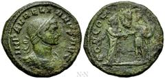 Roman Imperial Coins AURELIAN (270-275). As. Rome. Obv: IMP AVRELIANVS AVG. Laureate and cuirassed bust right. Rev: CONCORDIA AVG. Severina and Aurelian, holding sceptre, standing facing one another, 