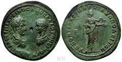 Roman Provincial Coins MOESIA INFERIOR. Marcianopolis. Macrinus, with Diadumenian (217-218). Ae Pentassarion. Pontianus, legatus consularis. Obv: AY K OΠEΛ CEV MAKPEINOC K M OΠEΛ ANTΩNEINOC K. Laureat