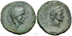 Roman Provincial Coins KINGS OF COMMAGENE. Antiochos IV Epiphanes with Iotape (38-72). Ae. Anemourion. Obv: ΒΑΣΙΛΕΩΣ ΜΕΓΑΛΟΥ ΑΝΤΙΟΧΟΥ. Diademed head of Antiochos right. Rev: ΒΑΣΙΛΙΣΣΑ ΙΩΤΑΠΗ ΑΝΕΜΟΥΡΕW
