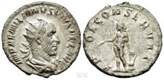 Roman Imperial Coins AEMILIAN (253). Antoninianus. Rome. Obv: IMP AEMILIANVS PIVS FEL AVG. Radiate, draped and cuirassed bust right. Rev: APOL CONSERVAT. Apollo standing left, holding branch and resti