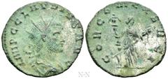 Roman Imperial Coins CLAUDIUS II GOTHICUS (268-270). Antoninianus. Rome. Obv: IMP C CLAVDIVS AVG. Radiate, draped and cuirassed bust right. Rev: CONCOR EXERCI. Fides standing left, head right, holding