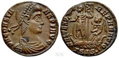 Roman Imperial Coins CONSTANS (337-350). Centenionalis. Siscia. Obv: D N CONSTANS P F AVG. Diademed, draped and cuirassed bust right. Rev: FEL TEMP REPARATIO / Γ SIS•. Constans standing left in galley