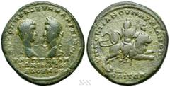 Roman Provincial Coins MOESIA INFERIOR. Marcianopolis. Macrinus, with Diadumenian (217-218). Ae Pentassarion. Pontianus, legatus consularis. Obv: AY K OΠΠEΛ CEVH MAKPEINOC K M OΠΠEΛ ANTΩNINOC ΔIAΔOVME