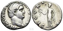 Roman Imperial Coins OTHO (69). Denarius. Rome. Obv: IMP M OTHO CAESAR AVG TR P. Bare head right. Rev: SECVRITAS PR. Securitas standing left, holding wreath and sceptre. RIC² 8. Condition: Good fine. 