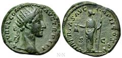 Roman Imperial Coins COMMODUS (177-192). Dupondius. Rome. Obv: L AVREL COMMODVS AVG TR P III. Radiate head right. Rev: LIBERTAS AVG IMP II COS P P / S - C. Libertas standing left, holding pileus and s