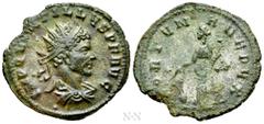 Roman Imperial Coins QUINTILLUS (270). Antoninianus. Cyzicus. Obv: IMP QVINTILLVS P F AVG. Radiate, draped and cuirassed bust right; pellet below. Rev: FORTVNA REDVX. Fortuna standing left, holding ru
