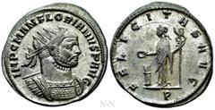 Roman Imperial Coins FLORIANUS (276). Antoninianus. Siscia. Obv: IMP C M AN FLORIANVS P AVG. Radiate and cuirassed bust right. Rev: FELICITAS AVG / P. Felicitas standing left, holding caduceus and sac