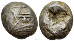 Greek Coins LYCIA. Phaselis. Stater (Circa 530-500 BC). Obv: Prow of galley right, terminating in forepart of boar. Rev: Rough incuse square. Heipp-Tamer Series 1. Condition: Very fine. Weight: 10.89 