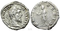 Roman Imperial Coins DIDIUS JULIANUS (193). Denarius. Rome. Obv: IMP CAES M DID IVLIAN AVG. Laureate head right. Rev: RECTOR ORBIS. Didius Julianus standing left, holding globe and volumen. RIC 3. Mar