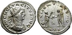 Roman Imperial Coins TACITUS (275-276). Antoninianus. Antioch. Obv: IMP C M CL TACITVS AVG. Radiate, draped and cuirassed bust right. Rev: CLEMENTIA TEMP / A / XXI. Tacitus, holding eagle-tipped scept