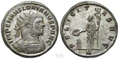 Roman Imperial Coins FLORIANUS (276). Antoninianus. Siscia. Obv: IMP C M AN FLORIANVS P AVG. Radiate and cuirassed bust right. Rev: FELICITAS AVG / V. Felicitas standing left, holding caduceus and sac