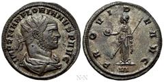 Roman Imperial Coins FLORIANUS (276). Antoninianus. Siscia. Obv: IMP C M AN FLORIANVS P AVG. Radiate, draped and cuirassed bust right. Rev: PROVIDE AVG / VI. Providentia standing left, holding patera 
