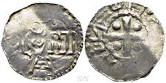 Medieval Coins HOLY ROMAN EMPIRE. Otto III (983-1002). Pfennig. Denar. Köln (Cologne). Obv: S / OLONI / A. Rev: Cross; pellet in each quarter. Cf. Dannenberg 335. Condition: Very fine. Weight: 1.08 g.
