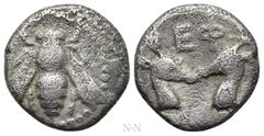 Greek Coins IONIA. Ephesos. Diobol (Circa 390-325 BC). Obv: E - Φ. Bee. Rev: EΦ. Confronted heads of stags. SNG Kayhan I 208ff; SNG von Aulock 1835. Ex Numismatik Lanz Ebay 2019 Condition: Good fine. 