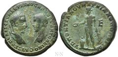 Roman Provincial Coins MOESIA INFERIOR. Marcianopolis. Macrinus, with Diadumenian (217-218). Ae Pentassarion. Pontianus, legatus consularis. Obv: AVT K OΠEΛ CEV MAKPEINOC K M OΠEΛ ANTΩNEINOC. Laureate