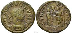 Roman Imperial Coins AURELIAN (270-275). As. Rome. Obv: IMP AVRELIANVS AVG. Laureate and cuirassed bust right. Rev: CONCORDIA AVG / Δ. Severina and Aurelian, holding sceptre, standing facing one anoth