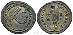 Roman Imperial Coins MAXIMINUS II DAIA (310-313). Follis. Alexandria. Obv: IMP C GAL VAL MAXIMINVS P F AVG. Laureate head right. Rev: GENIO IMPERATORIS / B / K - P / ALE. Genius standing left, holding