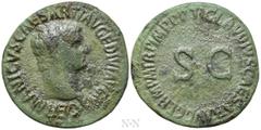 Roman Imperial Coins GERMANICUS (Died 19). As. Rome. Struck under Claudius. Obv: GERMANICVS CAESAR TI AVG F DIVI AVG N. Bare head right. Rev: TI CLAVDIVS CAESAR AVG GERM P M TR P IMP P P. Large S C. R
